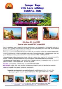 Freespirit Yoga Flyer for Calabria Italy
